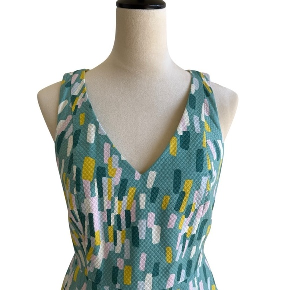 BODEN Sleeveless V-Neck Confetti Print Sheath Dress with Pockets Size 4 - Picture 4 of 16